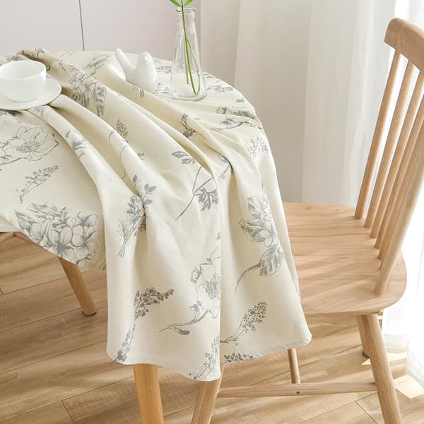 INF Duk med botanisk skisse - Rund 150 cm