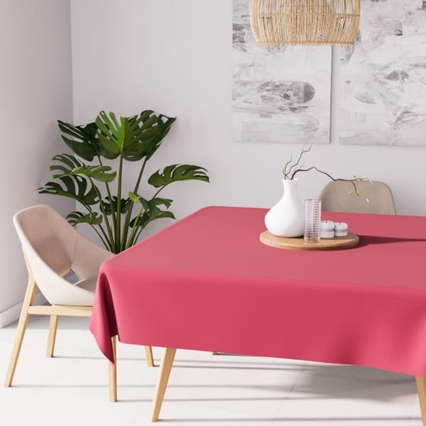 Fyrkantig duk mot fläckar 180X180 cm ALIX hallon, av Soleil d'ocher