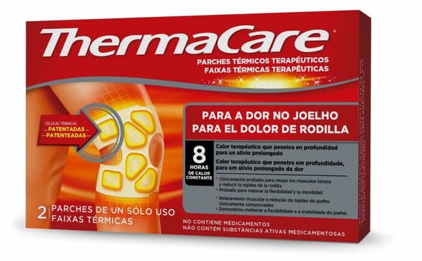 Adhesive Body Heat Patches Thermacare Rodillas 2 Units