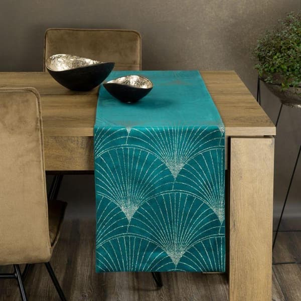 PÖYTÄLIINA BLINK 14 35 X 180 CM TUMMA TURKOOSI