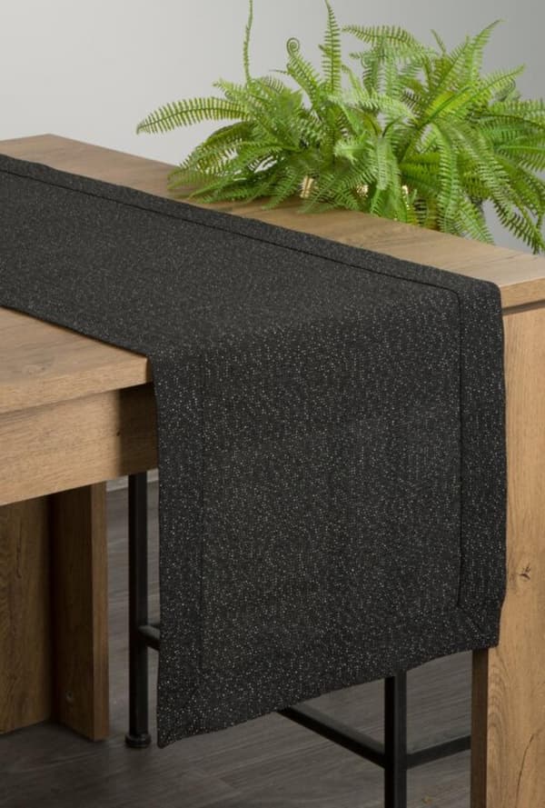DUK STELLA 1 40 X 180 CM SVART