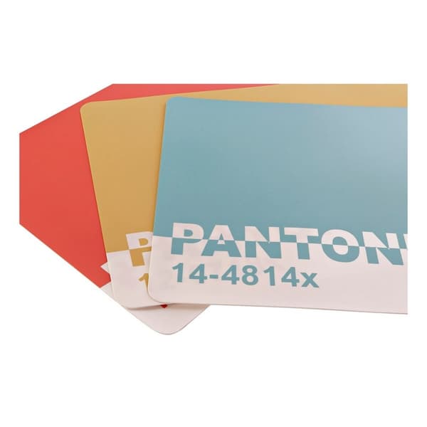 Bordmatte DKD Home Decor Pantone Blå Rød Gyllen Gummi 43,5 x 28,5 x 0,5 cm 3 Deler