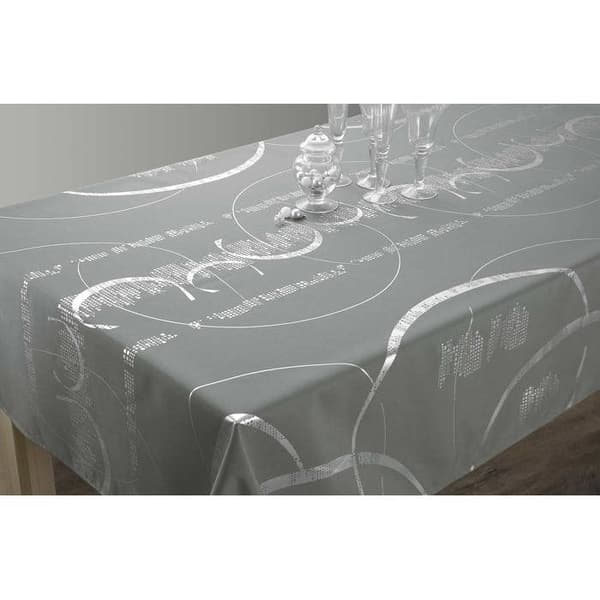 Bordsduk - Blank - Ljusgrå - 150x240 cm - Lättskött - Rektangulär