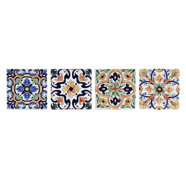 Varmebrikker DKD Home Decor Flise 4 enheder (10,8 x 10,8 x 0,7 cm)