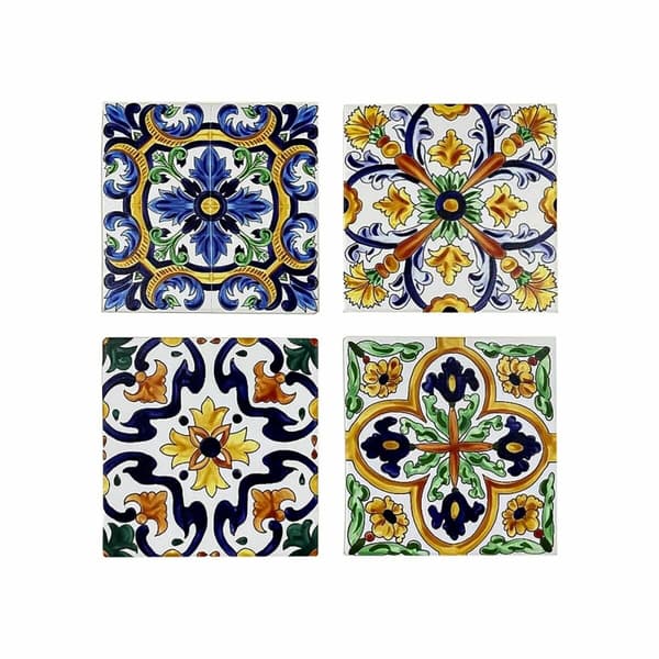 Varmebrikker DKD Home Decor Flise 4 enheder (10,8 x 10,8 x 0,7 cm)