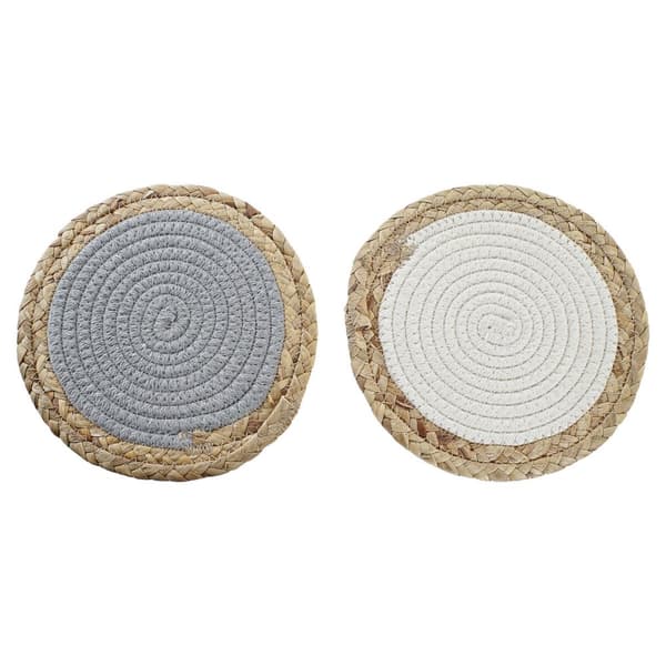 Bordsunderlägg DKD Home Decor Individuell Bomull Fibrer (20 x 20 x 1 cm) (2 antal)