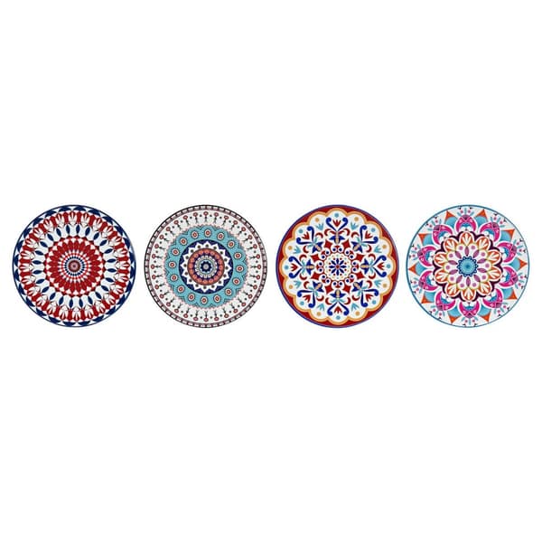 Underlägg DKD Home Decor Mandala 4 antal (10,8 x 10,8 x 0,7 cm)