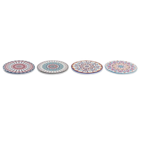 Underlägg DKD Home Decor Mandala 4 antal (10,8 x 10,8 x 0,7 cm)