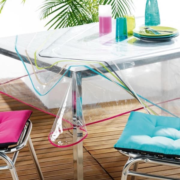 Duk - Transparent kristallrektangel - 140 x 240 cm - Trädgård - Transparent