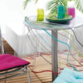 Miniatyrbild 3 av 3: Kristallduk rund - Diameter 180 cm - Anthracitekant - Transparent