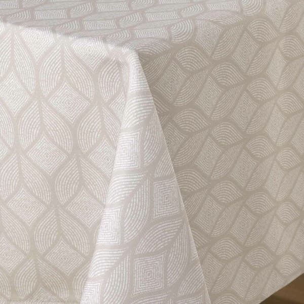 Duk rektangulär 145 x 240 cm polyester tryckt zipo Natur