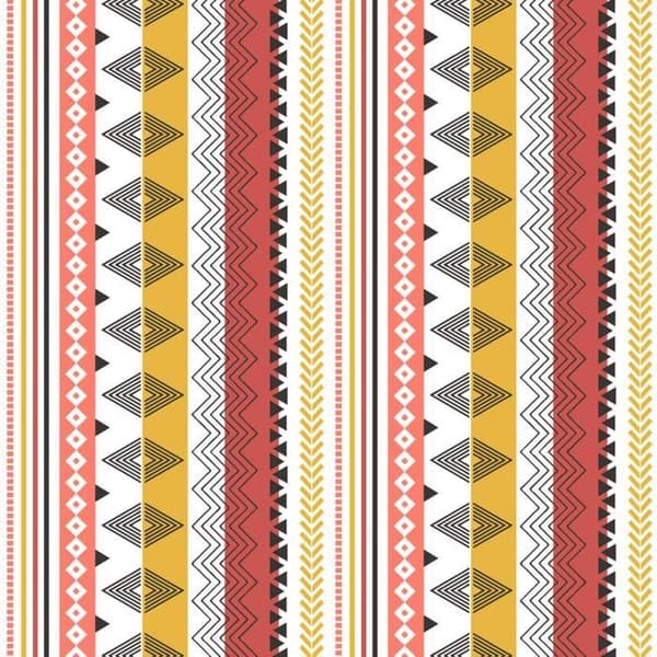 Vaxduk - Ej specificerat - Terracotta geometri - Bredd 140 cm - Flerfärgad - Tvättbar