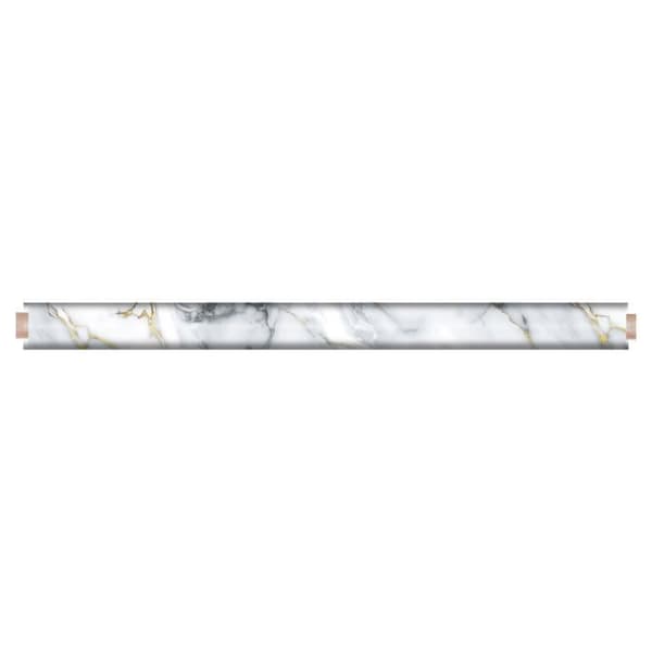Vaxduk - INRE SÖTDOM - Metalliserad marmor - Grå - Bredd 140 cm - Tvättbar