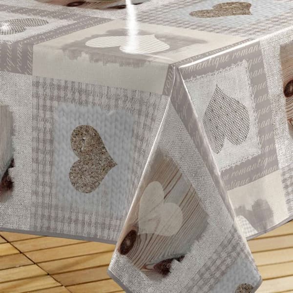 Duk - Vaxduk - Rektangulär - 140 x 240 cm - Cosy hjärta