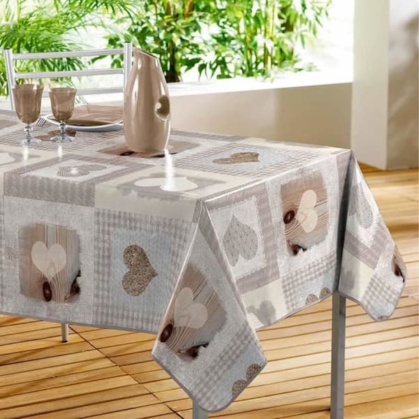 Duk - Vaxduk - Rektangulär - 140 x 240 cm - Cosy hjärta