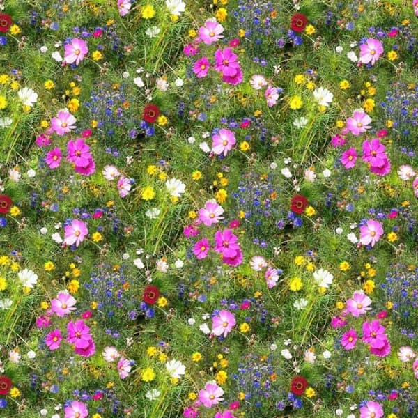 Vaxduk på metern - Bredde 140 cm - Blomsterfält