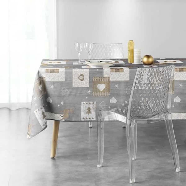 Duk - PARIS PRIX - Mönstrad Augustin - Grå - 150x300cm - Syntetisk