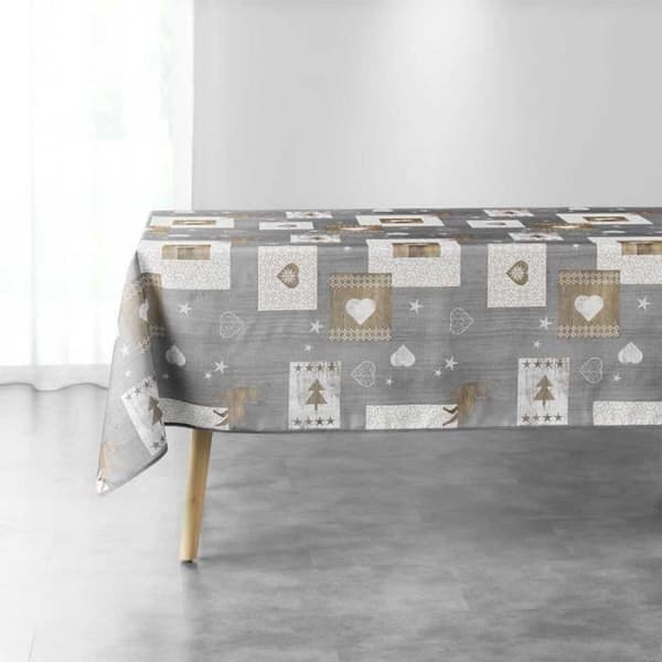 Duk - PARIS PRIX - Mönstrad Augustin - Grå - 150x300cm - Syntetisk