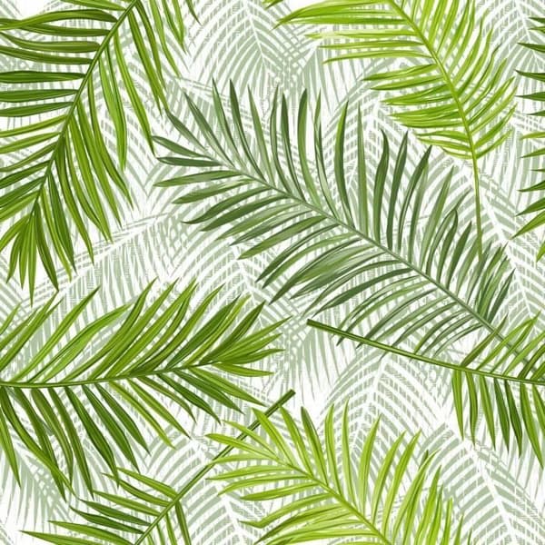 Vaxduk på metern - Tropisk regnskog - Palm - Bredd 140 cm