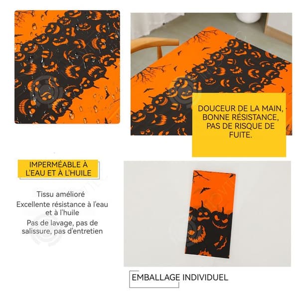 INN Halloween 137x274cm Halloween duk Skrämmande pumpa duk disponibel plast bordsduk dekoration bordsduk halloween decorati