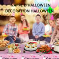 Miniatyrbild 4 av 4: INN Halloween 137x274cm Halloween Duk Rolig och söt Halloween Duk Rosa Spider Web Pumpkin Duk Lämplig för barn