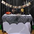 Miniatyrbild 3 av 4: TD® Halloween dekoration Halloween bordsduk svart spets Mesh stil bordslöpare
