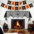 Miniatyrbild 2 av 4: TD® Halloween dekoration Halloween bordsduk svart spets Mesh stil bordslöpare