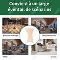 Miniatyrbild 3 av 4: TD® Set med 2 delar champagnebar duk 75*110cm bar bankett duk rund cocktailduk infällbar elastisk duk
