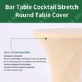 Miniatyrbild 2 av 4: TD® Set med 2 delar champagnebar duk 75*110cm bar bankett duk rund cocktailduk infällbar elastisk duk