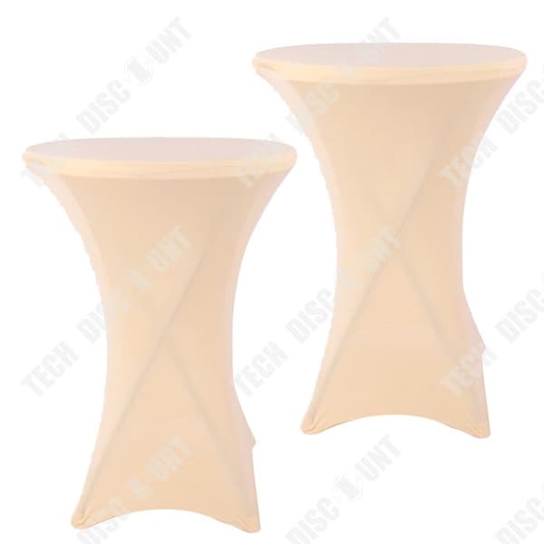 TD® Set med 2 delar champagnebar duk 75*110cm bar bankett duk rund cocktailduk infällbar elastisk duk