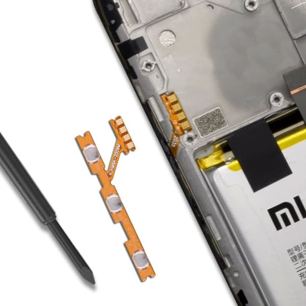 Strömbrytarknapp och volymknapp för Xiaomi Redmi 9A och 9C svart
