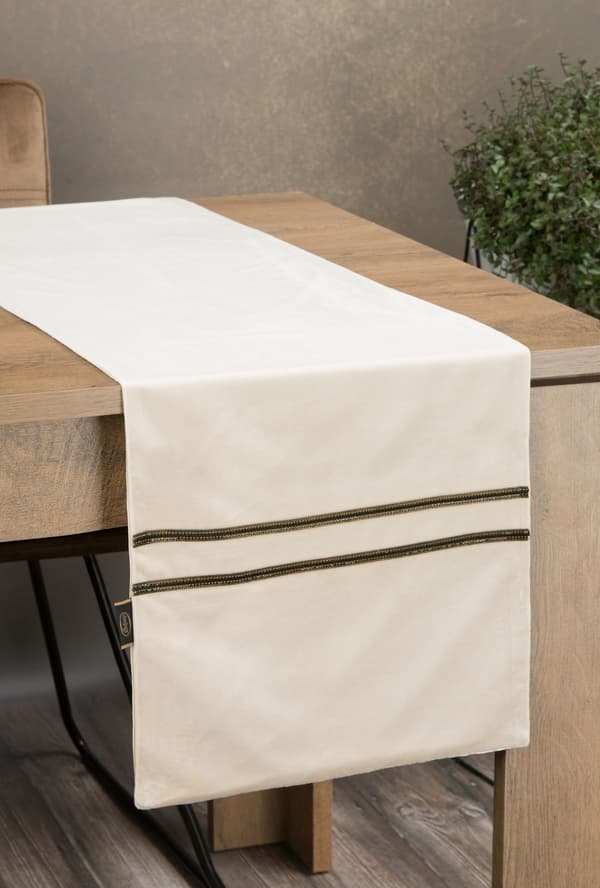 Dekorativ dug GLEN-4 35x220 Eurofirany creme
