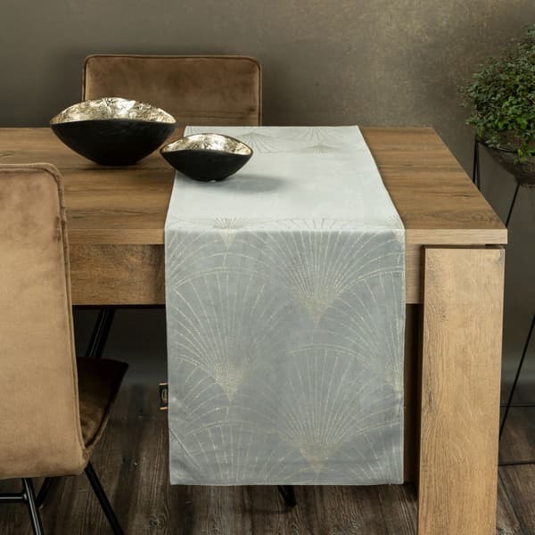 Dekorativ löpare/båge BLINK-14 35x180 Eurofirany silver med fläktar