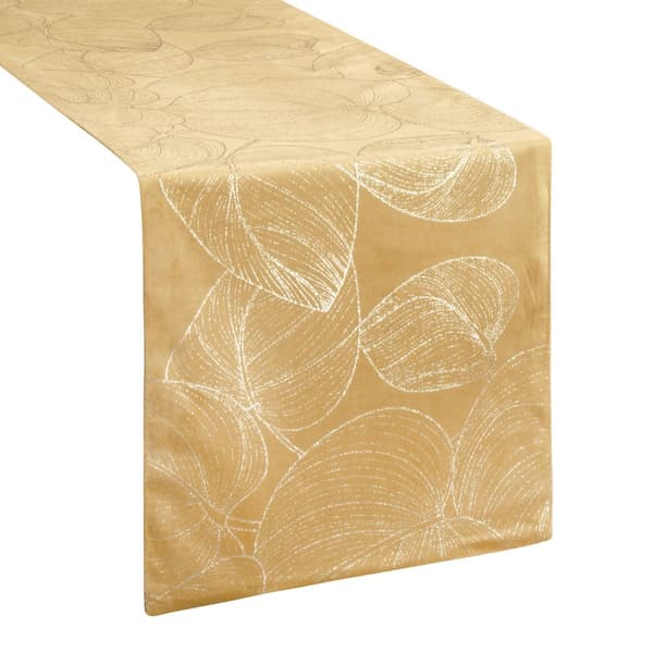 Dekorativ løber/sash BLINK-16 35x220 Eurofirany honning med store blade