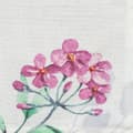 Miniatyrbillede 3 af 6: Dekorativ dug NATU-7 140x280 Eurofirany hvid med botaniske blomster