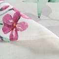 Miniatyrbillede 6 af 6: Dekorativ dug NATU-7 140x280 Eurofirany hvid med botaniske blomster