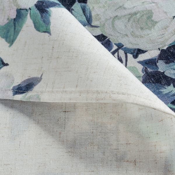 Dekorativ dug NATU-8 85x85 Eurofirany hvid med blå blomster