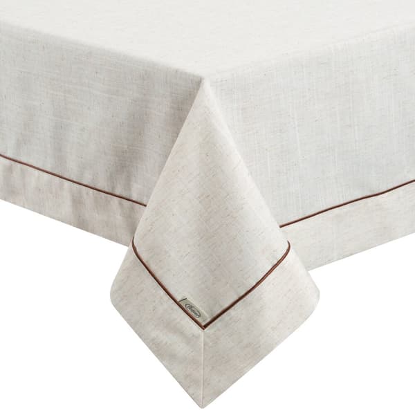 Dekorativ dug NATU-9 145x280 Eurofirany natur med brune kanter