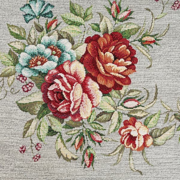 Dekorativ gobeläng duk 45x140 Eurofirany ask blommor rosor
