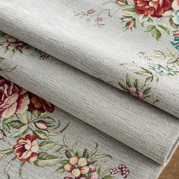 Dekorativ gobeläng duk 45x140 Eurofirany ask blommor rosor