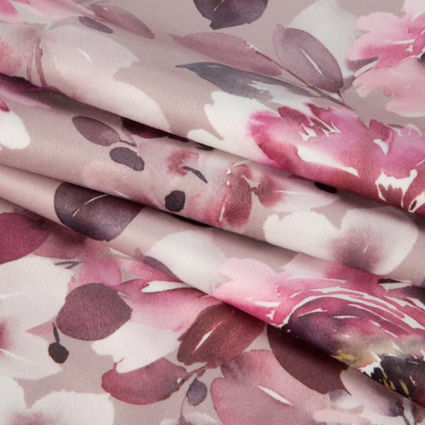 Dekorativ servett SAMMET 30x40 Eurofirany puderrosa med blommor