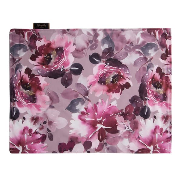 Dekorativ serviet VELVET 30x40 Eurofirany pulver pink med blomster