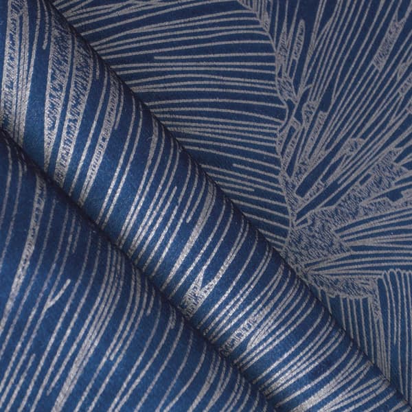 Dekorativ bordløber GOJA 40x140 Pierre Cardin Eurofirany marineblå med ginkgo blade