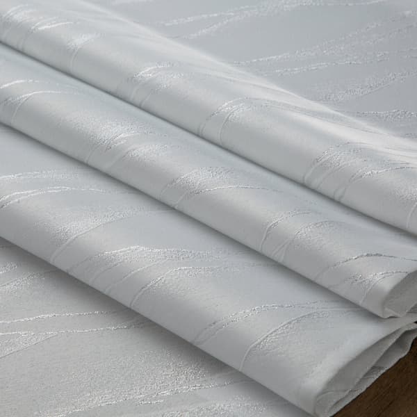 Dekorativ duk ERIKA 140x180 vit silvermarmor