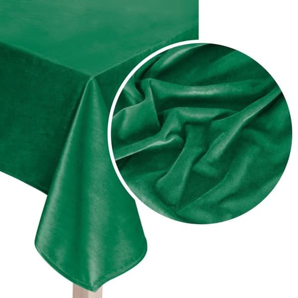 Dekorativ duk SOFT 85x85 sammetsflaska grön