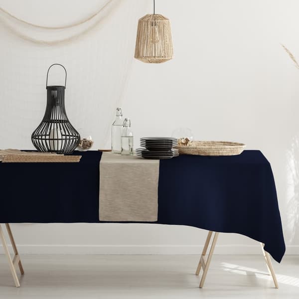 Dekorativ dug VIVA 140x260 pletafvisende marineblå