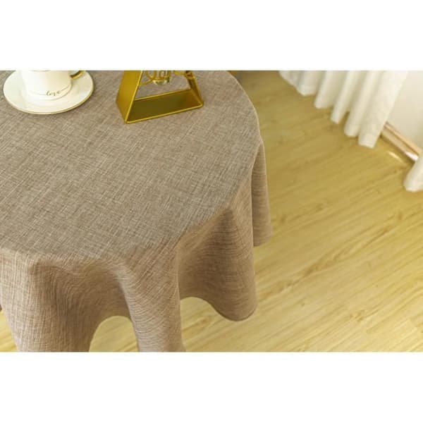 Rund tålig duk enfärgad Taupe 160 cm - Taupe