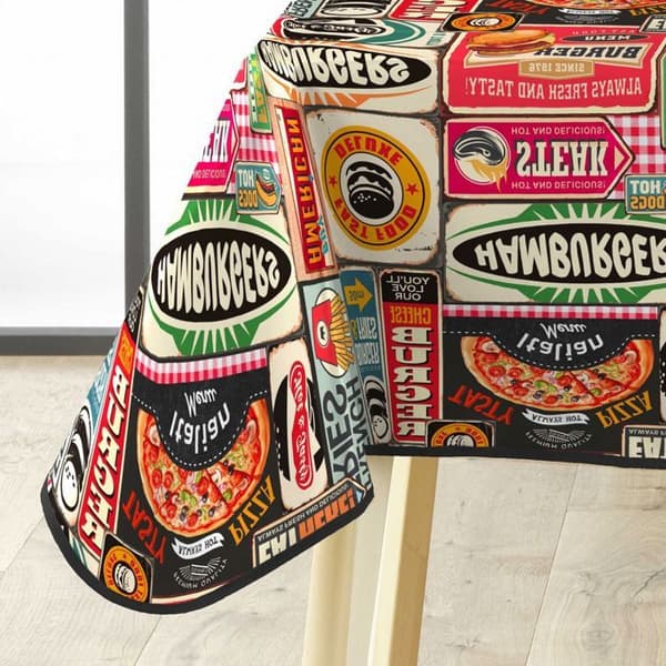 Napp 140 x 240 cm PVC Tryckt Americano – Retro Diner Känsla
