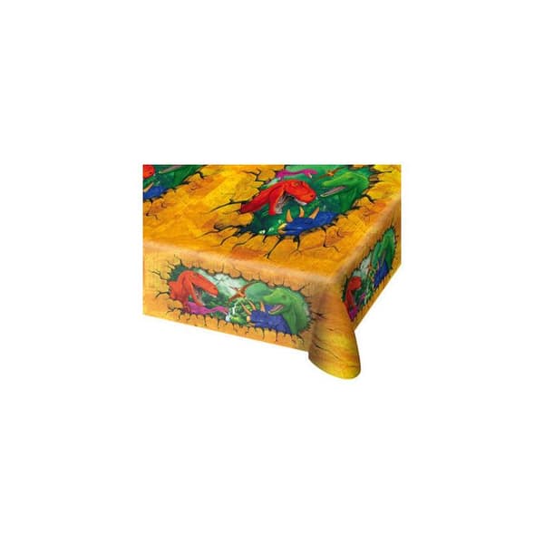 Plastduk - Dinosaurier - One size Gul - 130 x 180 cm