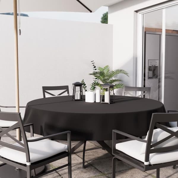"ALIX" rund duk 180cm svart